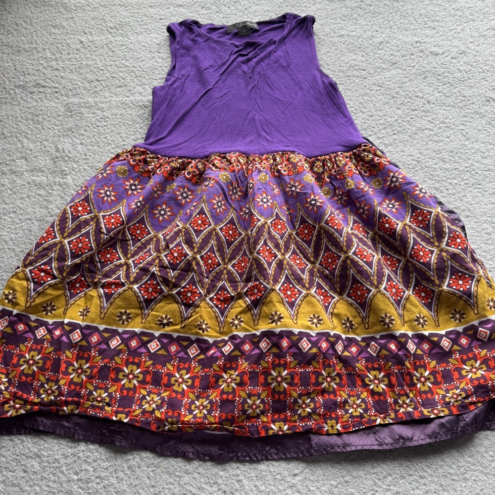 Twentyone Sleeveless Dress Multicolor Women's Size Small Knee Length Geometric‎